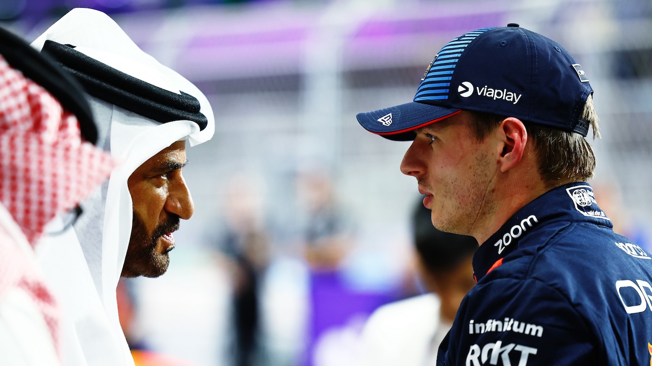 Max Verstappen en Mohammed Ben Sulayem