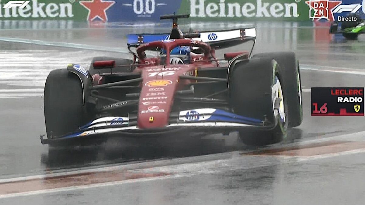 Charles Leclerc crash Miami