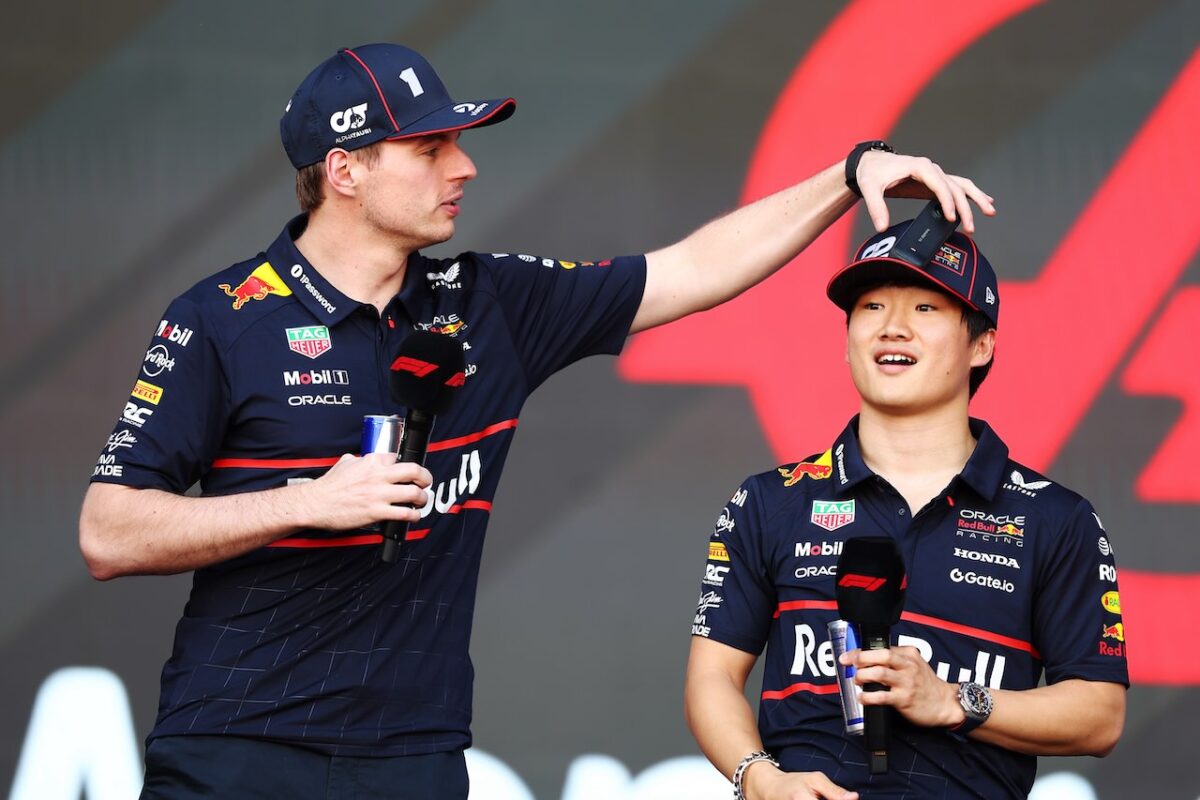 Max Verstappen en Yuki Tsunoda