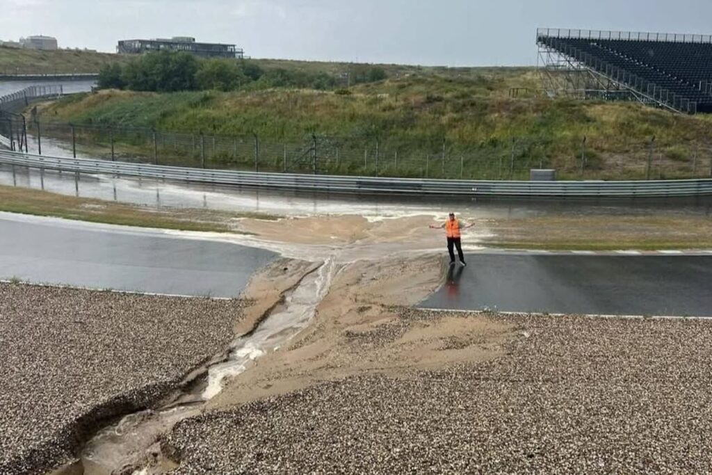 Circuit Zandvoort getroffen door modderstroom na noodweer