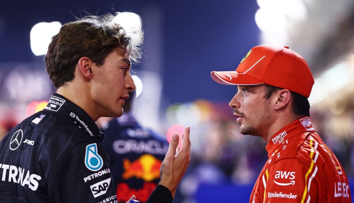 George Russell en Charles Leclerc