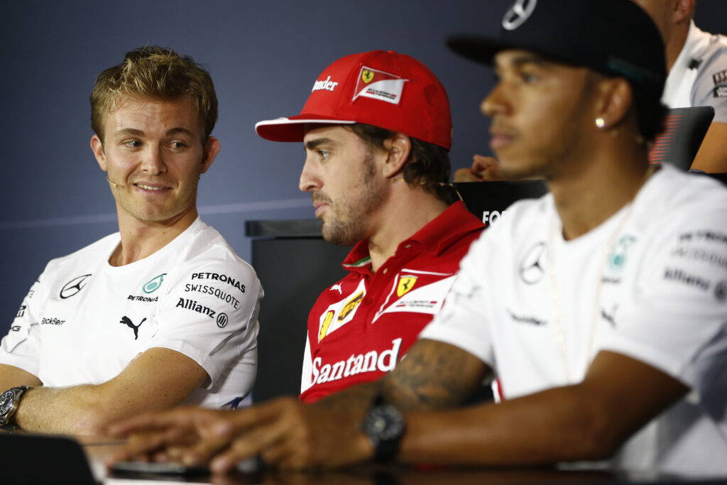 Fernando Alonso, Sebastian Vettel, Lewis Hamilton 13 titels: geen enkele met Ferrari