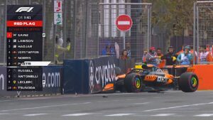 Oscar Piastri crasht in Bakoe en is zwaar de pineut, Verstappen doet het onmogelijke