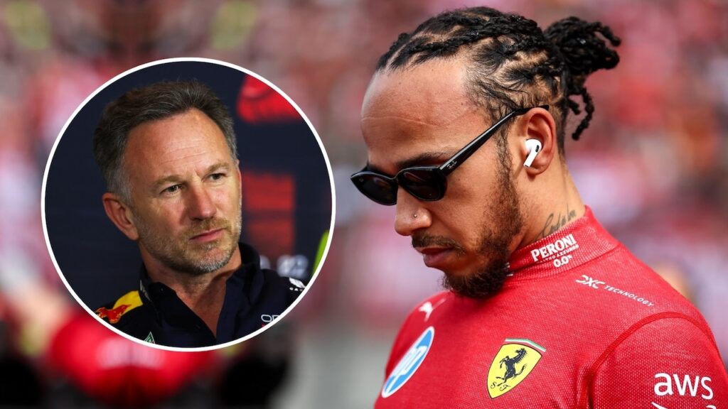 Lewis Hamilton ontevreden over aanhoudende geruchten over Christian Horner en Ferrari