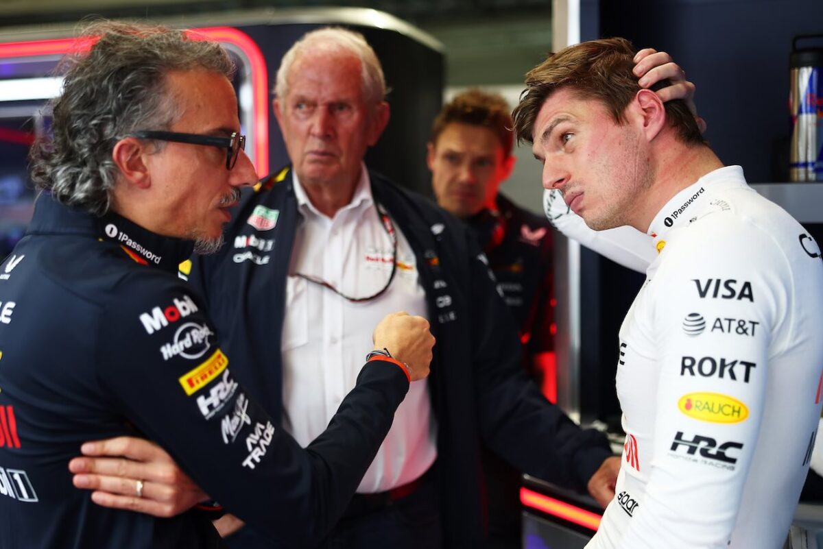 Laurent Mekies Helmut Marko Max Verstappen