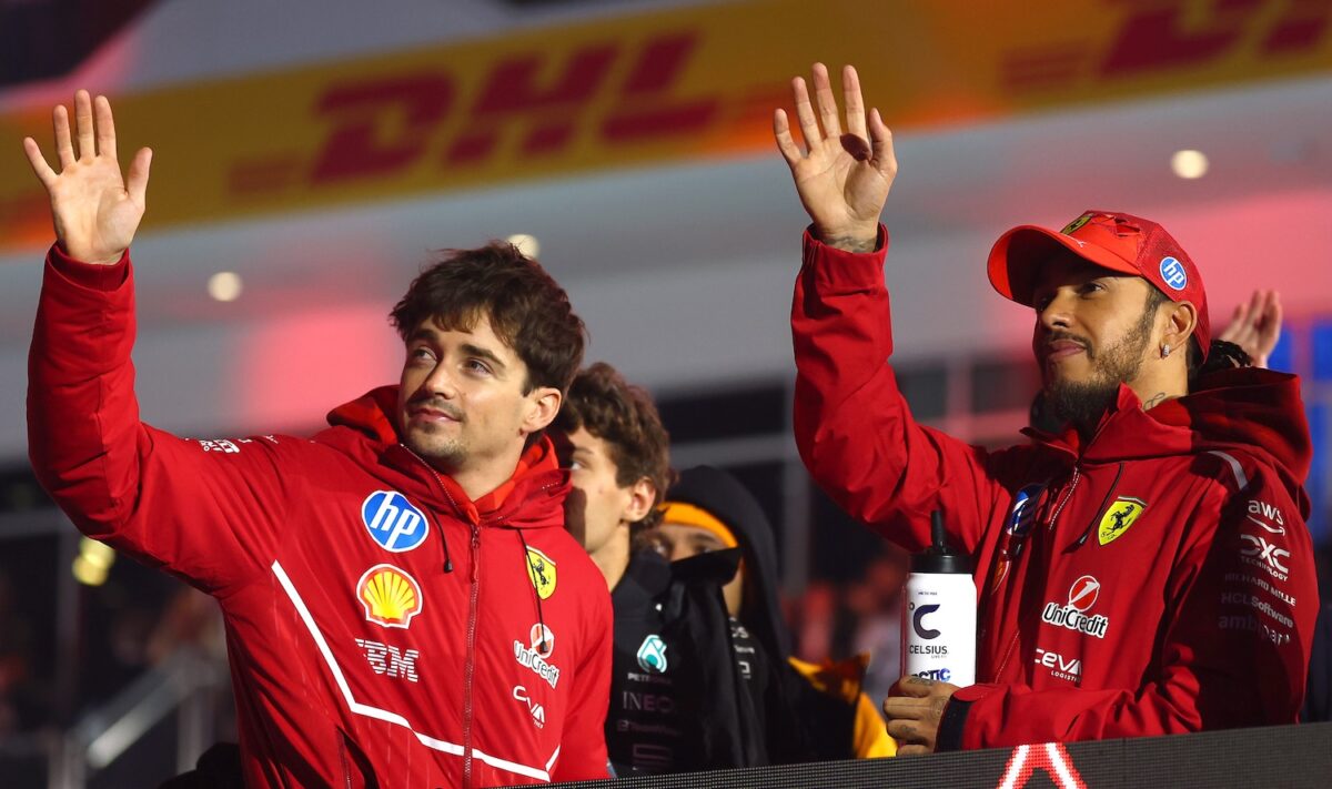 Charles Leclerc en Lewis Hamilton