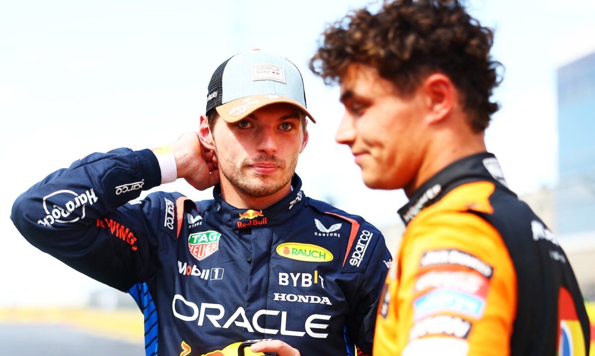 Max Verstappen en Lando Norris