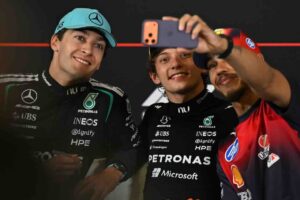 George Russell de mond gesnoerd door gevatte Hamilton