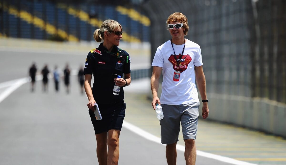 Britta Roeske en Sebastian Vettel / Red Bull Content Pool