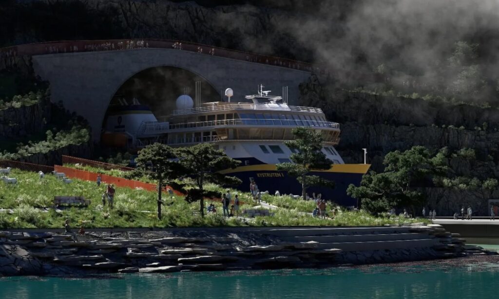 8,6 miljard kronen en duurder dan gepland: Noorwegen bouwt ’s werelds eerste scheepstunnel op open zee