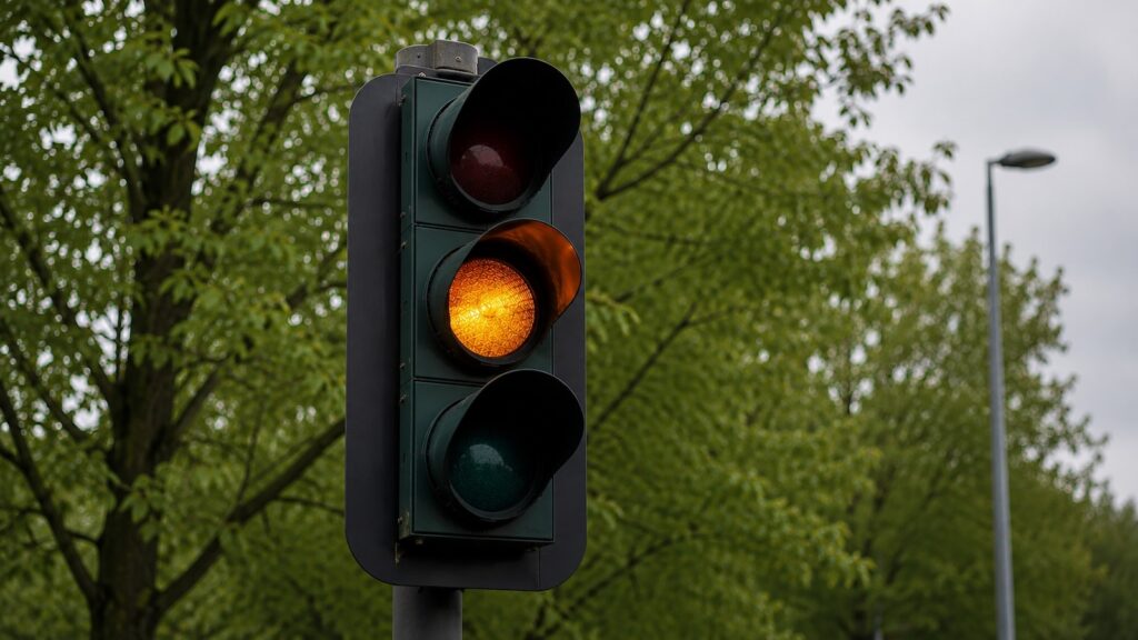Remmen of gas geven? Veel automobilisten maken een fout bij een geel verkeerslicht