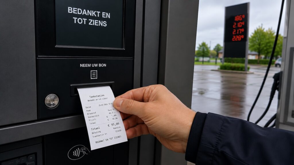 Grote tankstationketen stopt met papieren kassabonnen op 600 locaties