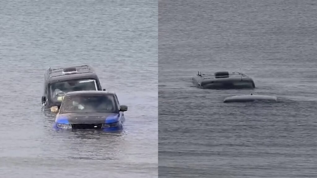 Range Rover SVR van €140.000 opgeslokt door de zee tijdens mislukte reddingspoging