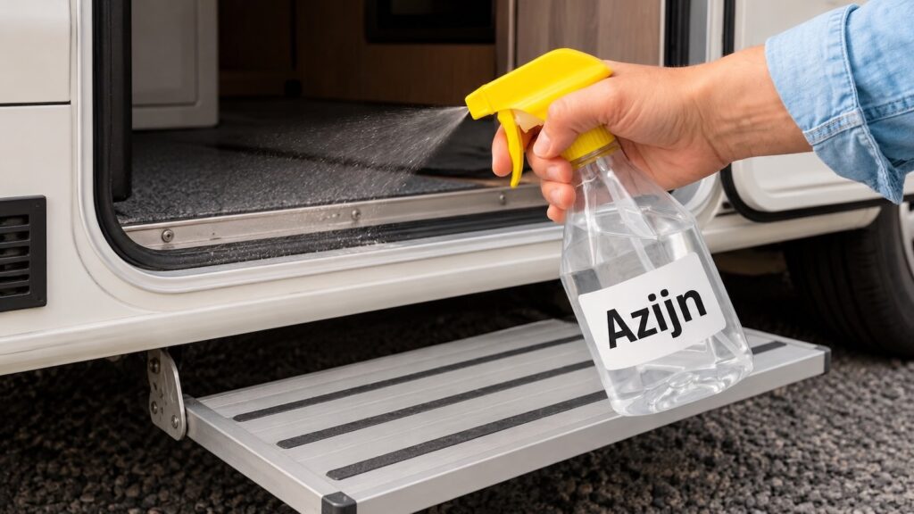 Azijn sprayen bij ingang van camper: waarom experts dit aanbevelen en waar het goed voor is