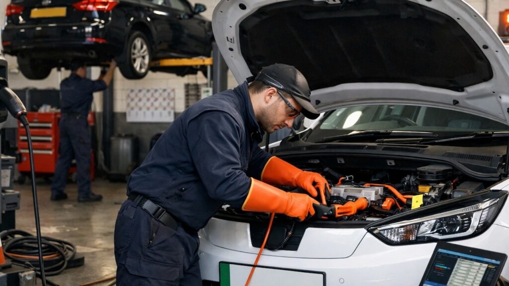 Elektrische auto’s zijn duurder om te repareren, maar het is niet de batterij die daarvoor verantwoordelijk is