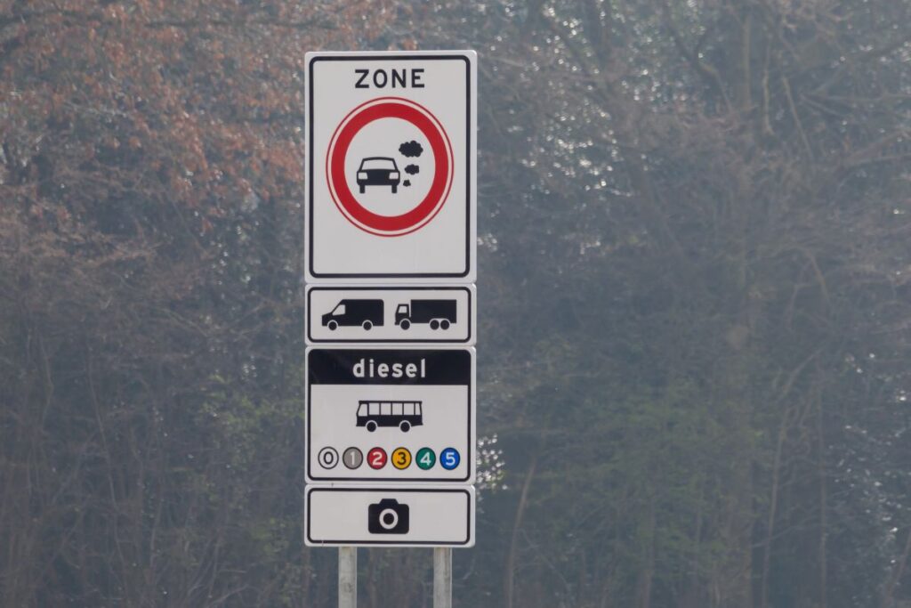 Dieselvrije zones auto