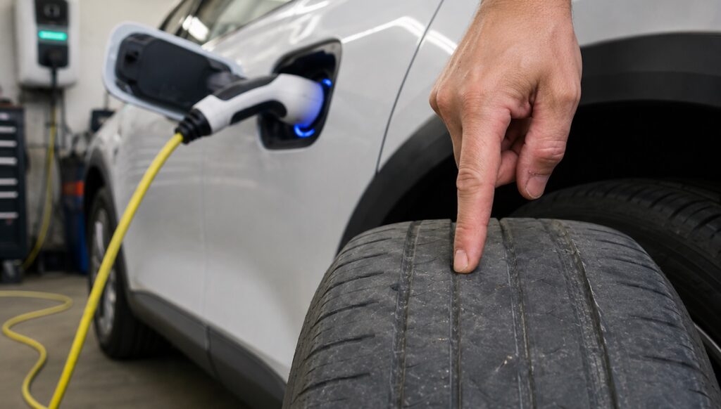 Waarom elektrische auto’s hun banden veel sneller verslijten